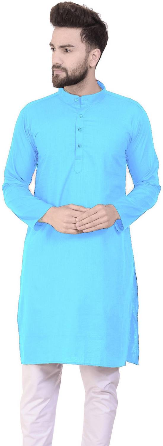 AD & AV Men Solid Straight Kurta