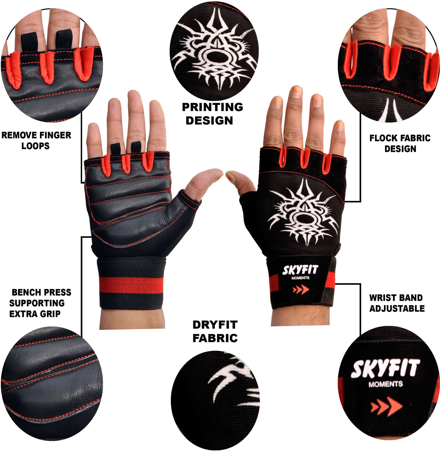 Image of VELLY FIVE SPORTS GLOVES Gym & Fitness Gloves