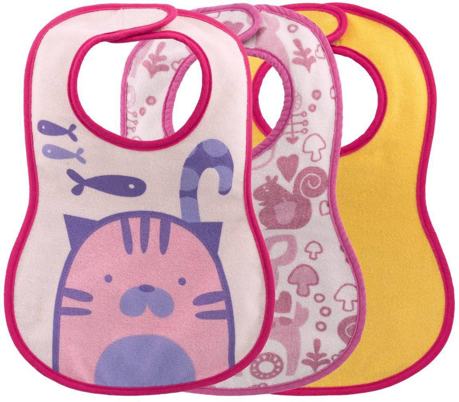 Chicco Easy Meal BIB Girl/Neutral for 6m+ Pack of 3