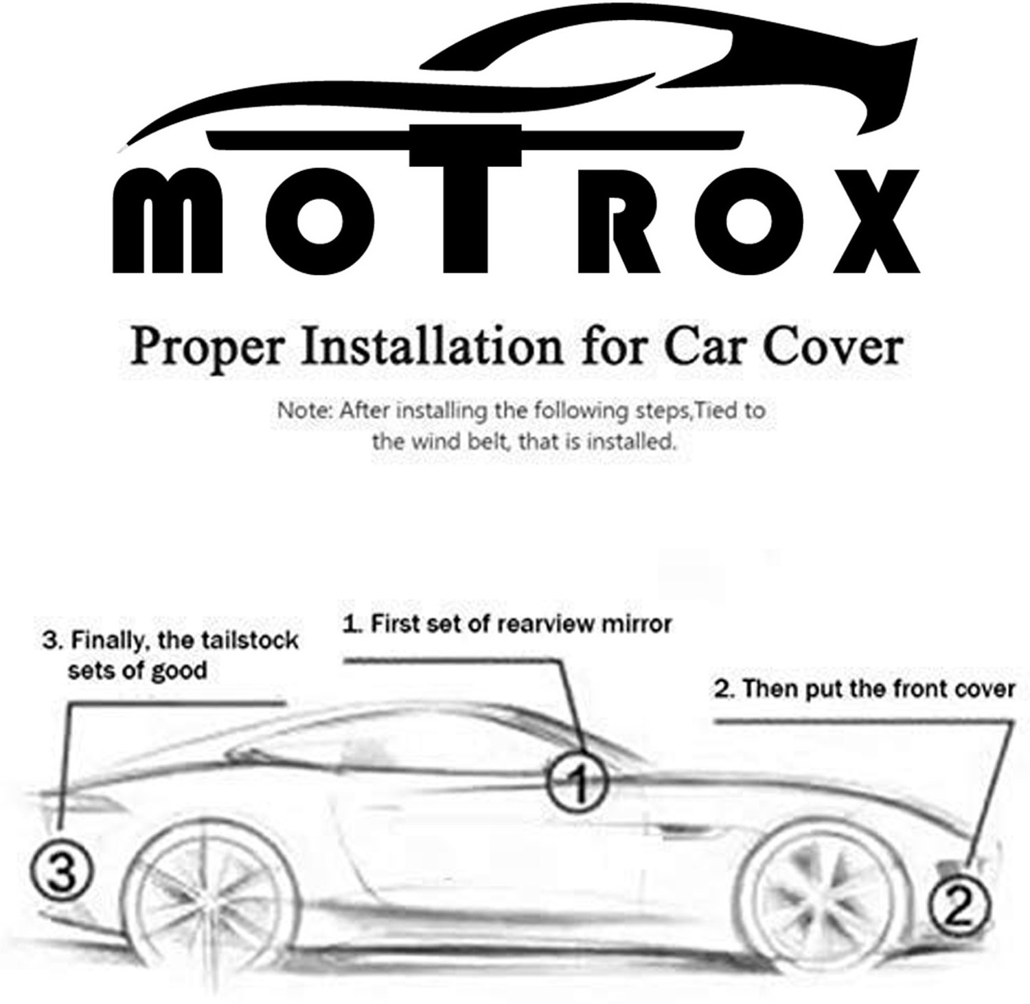 Image of MoTRoX Car Cover For Renault Kwid (With Mirror Pockets)