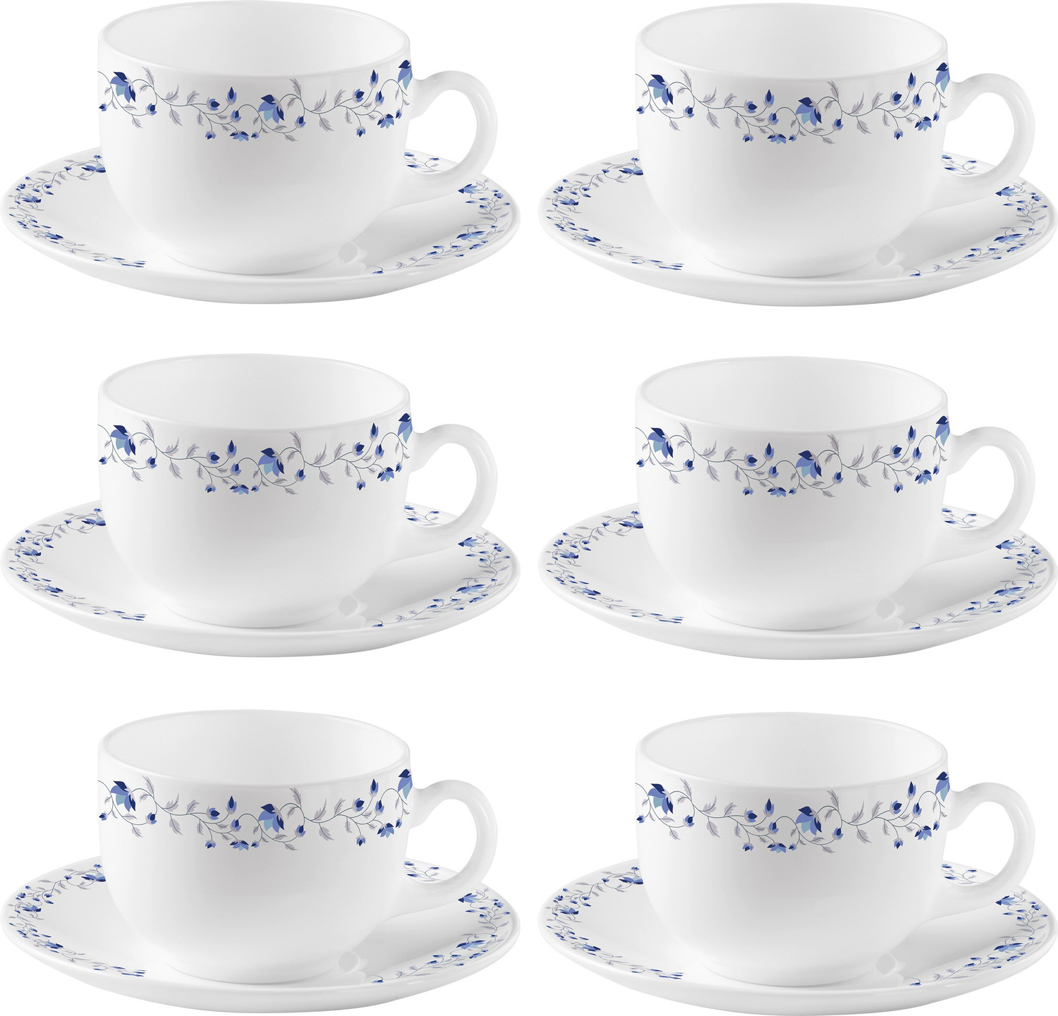 Image of LAOPALA Pack of 12 Opalware 160 ML Blue Mystique IRIS