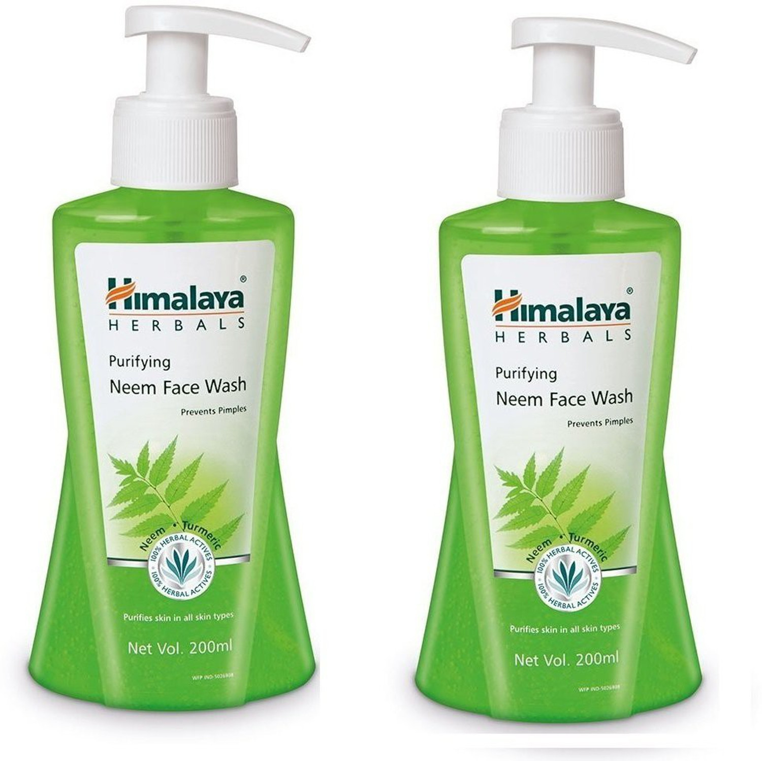 Image of HIMALAYA Herbals Purifying Neem 200 ml, Pack of 2 Face Wash