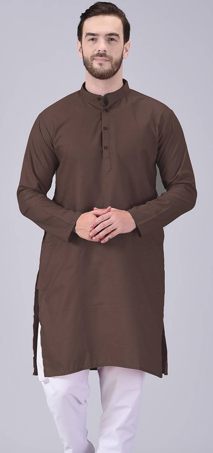 AD & AV Men Solid Straight Kurta