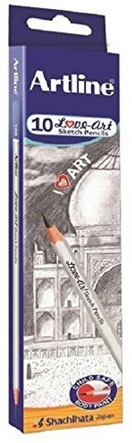 Artline Love Art 10B Sketch Pencils, Set of 10 Pencils Pencil