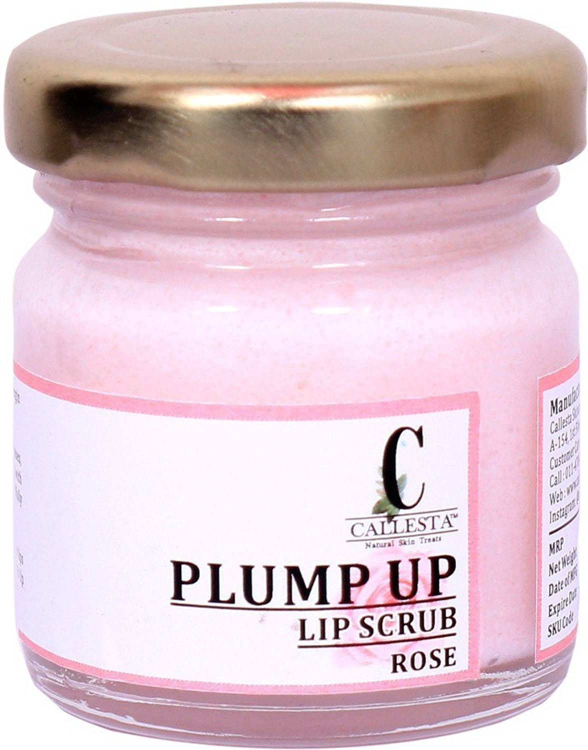 Callesta Exfoliating Rose Lip Scrub For Dry and Chapped Lips Scrub
