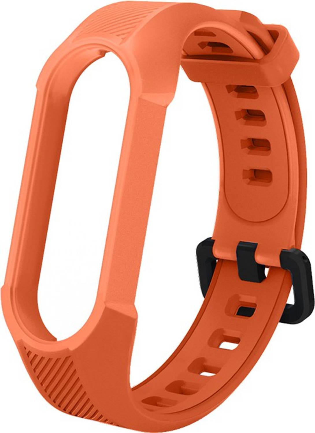 Epaal 14 mm Rugged and Tough Bracelet Silicone Strap (Orange) for Mi Band 5 / Mi Band 6 Smart Watch Strap