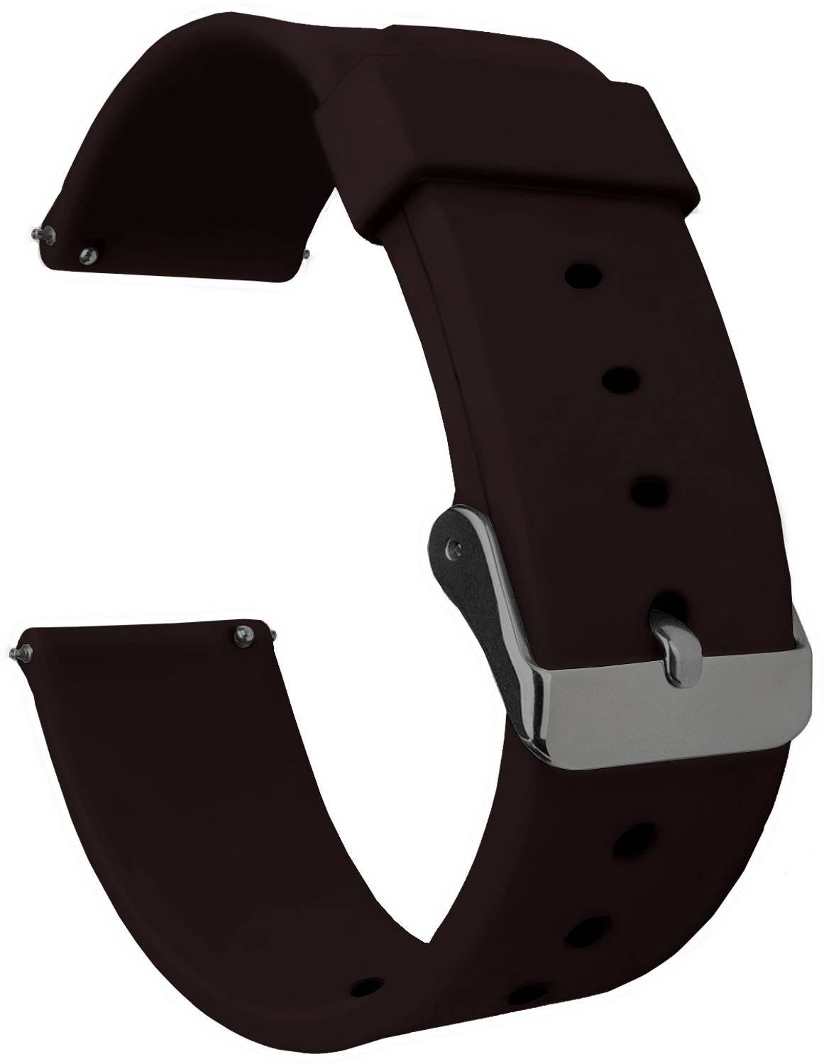 ACM 2 cm WSM7A20BR1324F Watch Strap Silicone Belt 20mm for Mobvoi Ticwatch 2 ( Smartwatch Casual Classic Band Brown) Smart Watch Strap