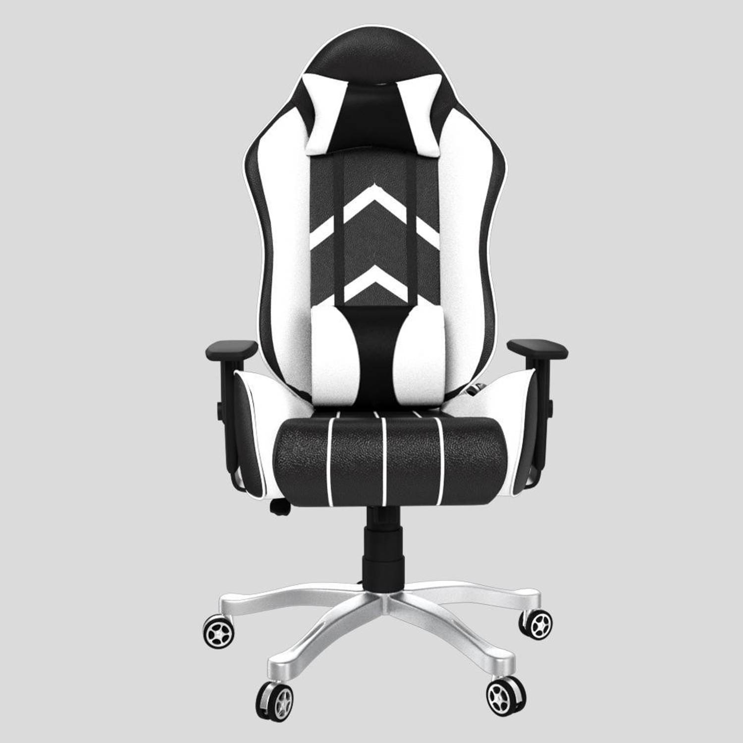 REKART RGC-15 PU + PVC Black Frame, 350mm Metal Base, with Lumbar Support, Angle 90-175 Degree Office and Gaming Chair Gaming Chair