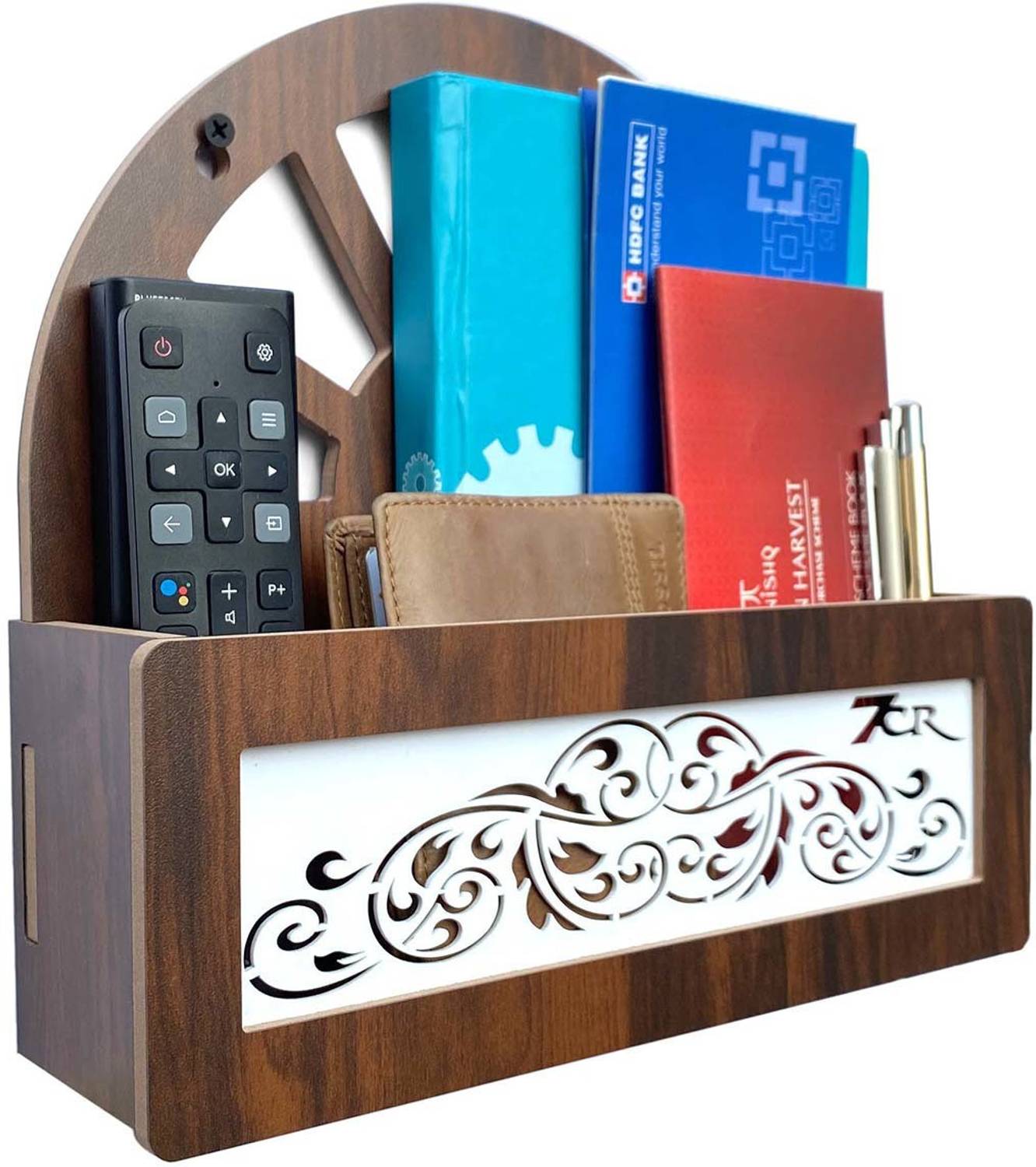 7CR Unique Round Book Shelf (WB) Engineered Wood Open Book Shelf