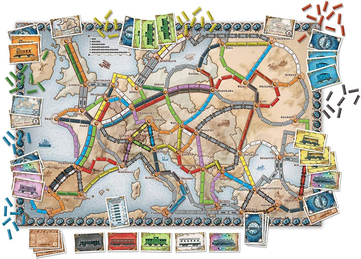 MIRTONICS Ticket to Ride Board Game |Board Game for Adults and