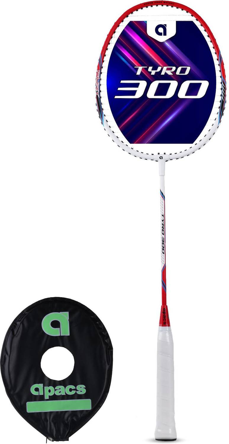 apacs Tyro 300 White, Red Strung Badminton Racquet