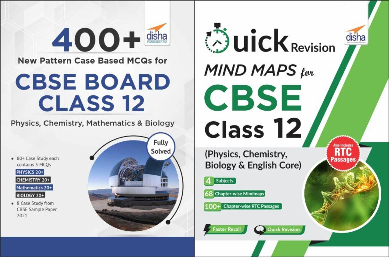 400 + New Pattern Case Based MCQs & Quick Revision Mind-Maps/Notes For CBSE Class XII ( Physics /Chemistry /Biology/ Core English )