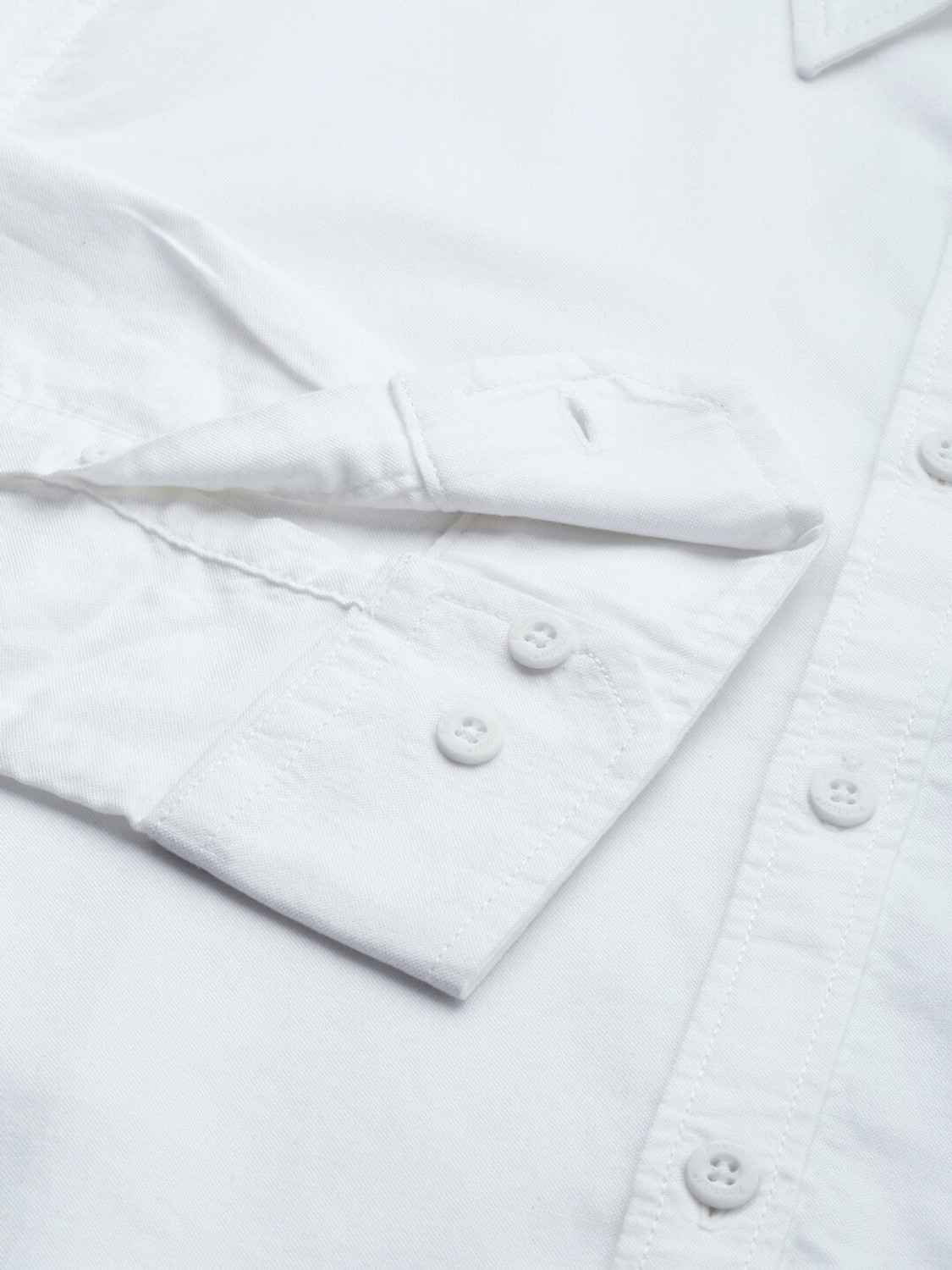 Image of Roadster Men Solid Casual White Shirt