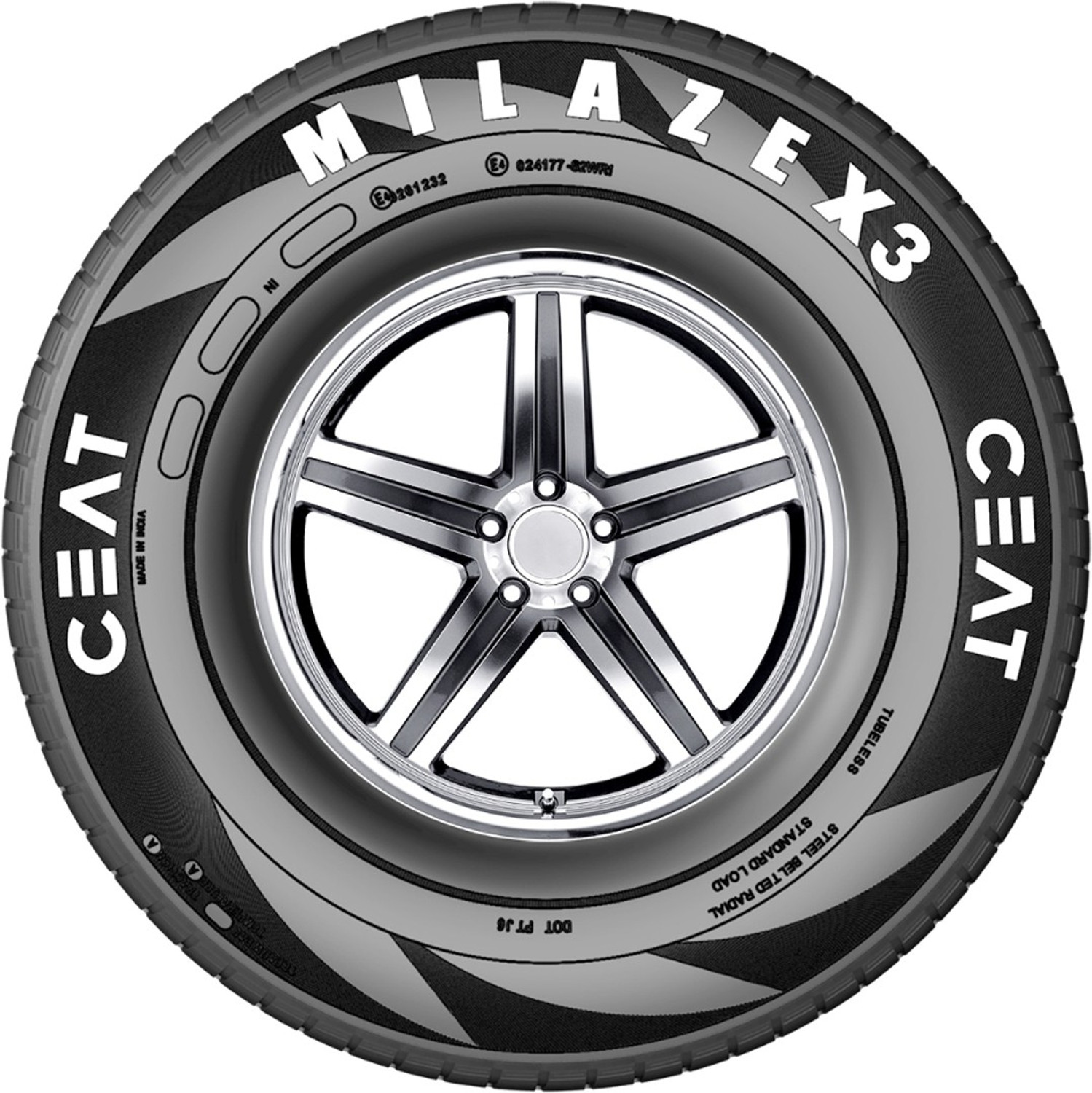 Image of CEAT 155 /65R14 MILAZE X3 TL 75T 4 Wheeler Tyre