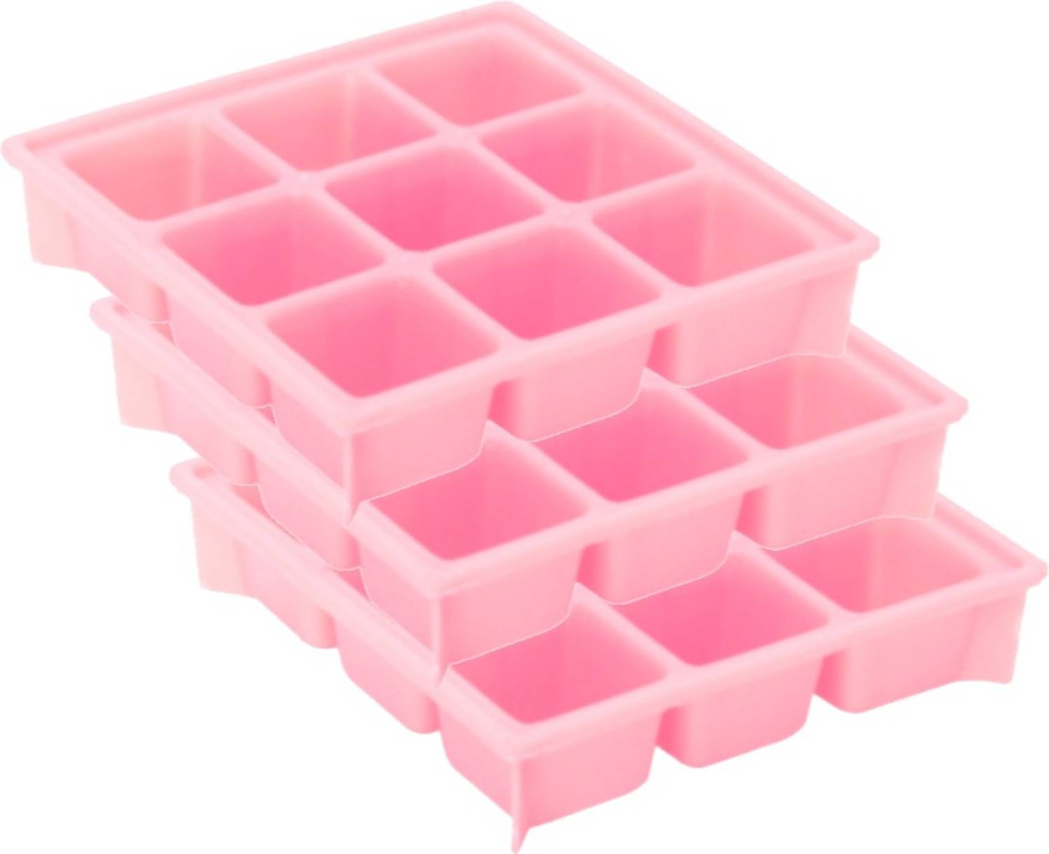 AASHU Pink Plastic Ice Cube Tray