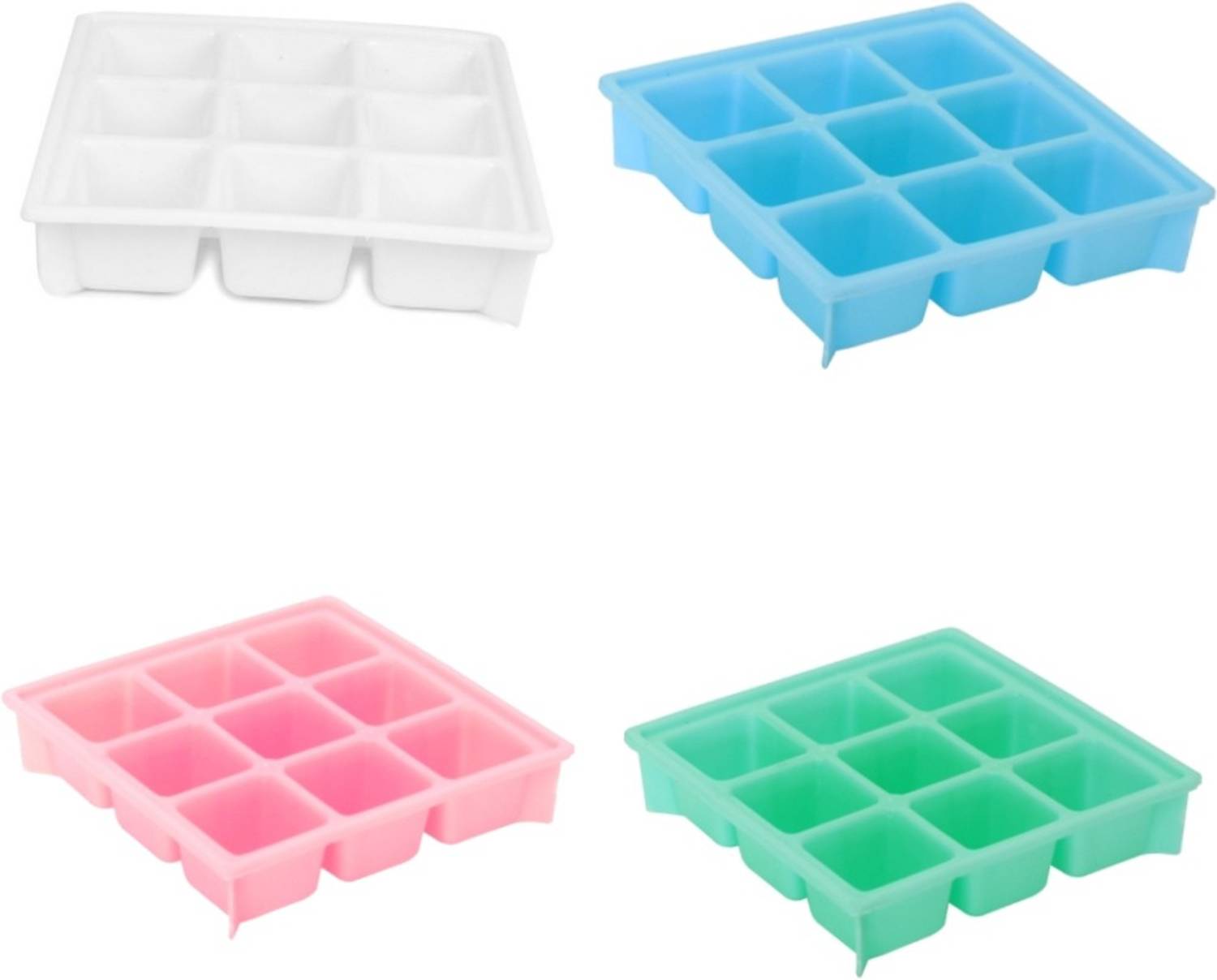 AASHU Multicolor Plastic Ice Cube Tray