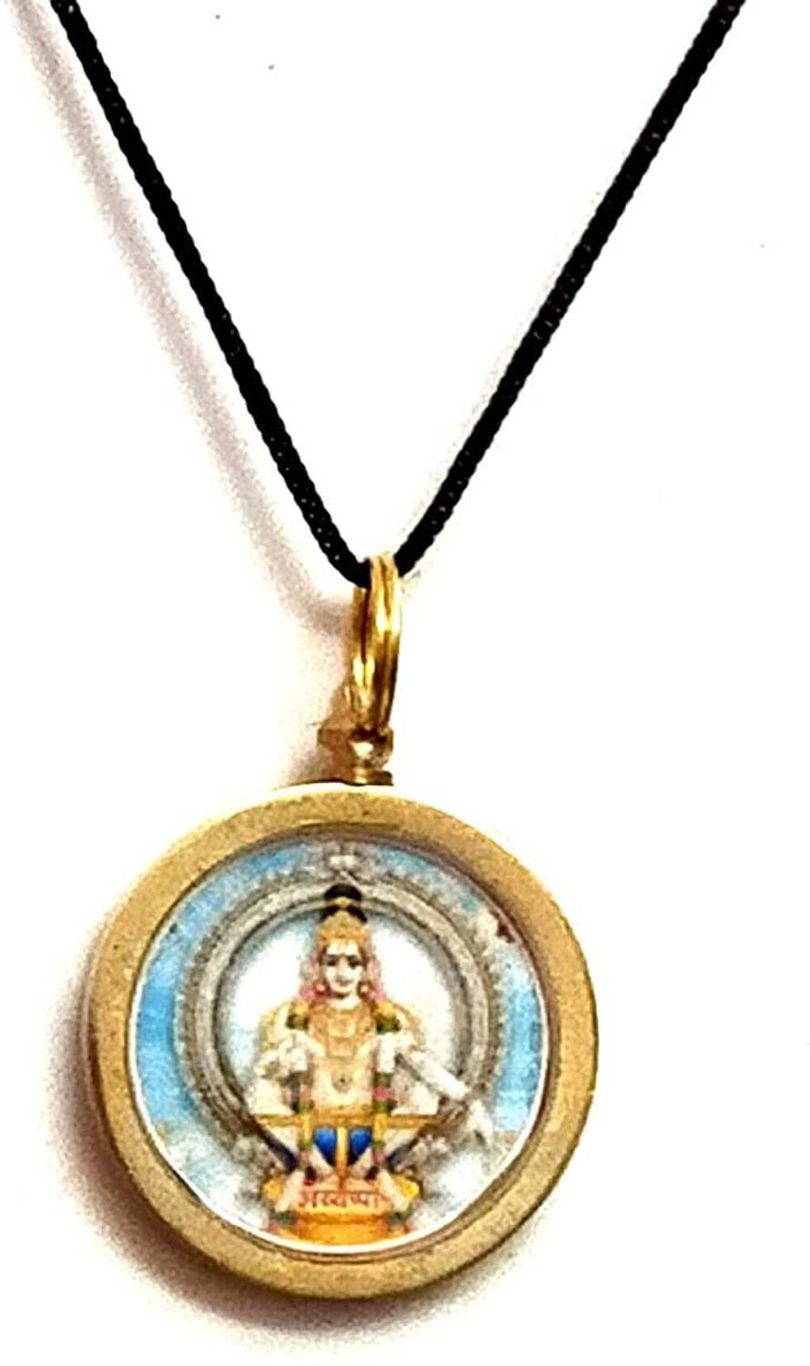 AIR9999 Shree God Ayyappa Swamy Yantra Mantra Brass Pendant For Men & Women Brass Pendant