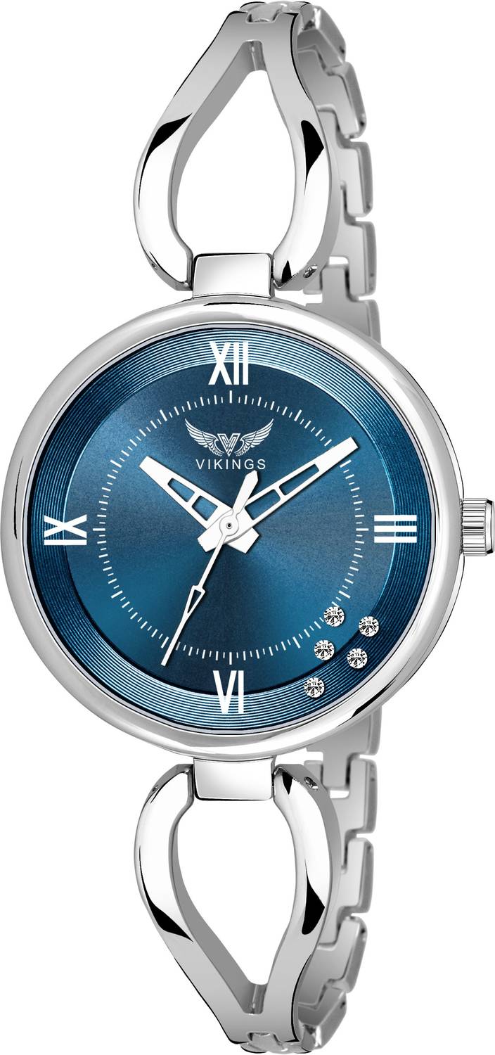 VIKINGS VK-LR-070-BLU-CHN Diamond Dial Analog Watch - Girls - Image 1