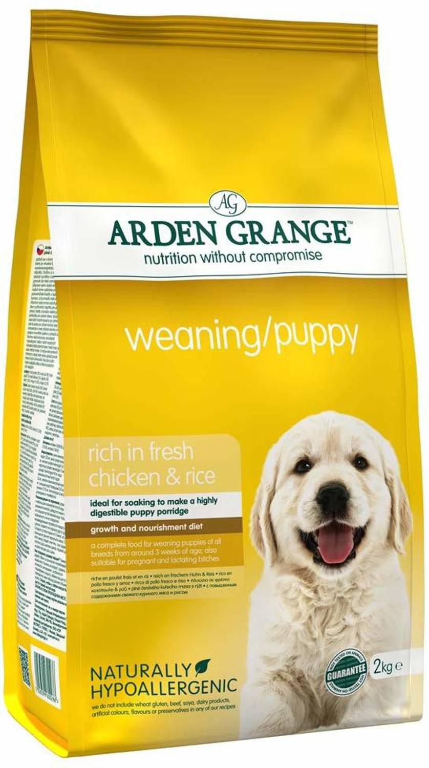 Arden Grange Weaning/Puppy Dog Food Rice, Chicken 2 kg Dry New Born, Young Dog Food