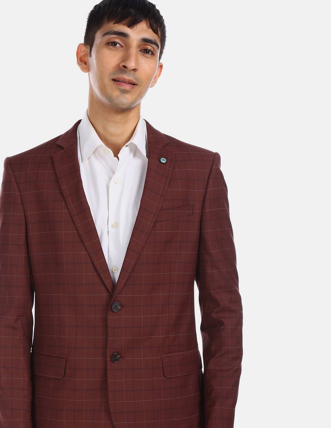 Arrow Newyork Single Breasted Checkered Men Suit