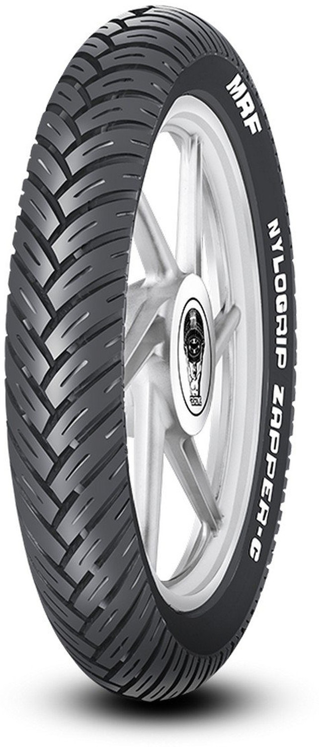Image of MRF Nylogrip Zapper-C 110 /80-17 57P Tubeless Bike Tyre, Rear (SAT15) Tubeless Tyre Rear Two Wheeler Tyre