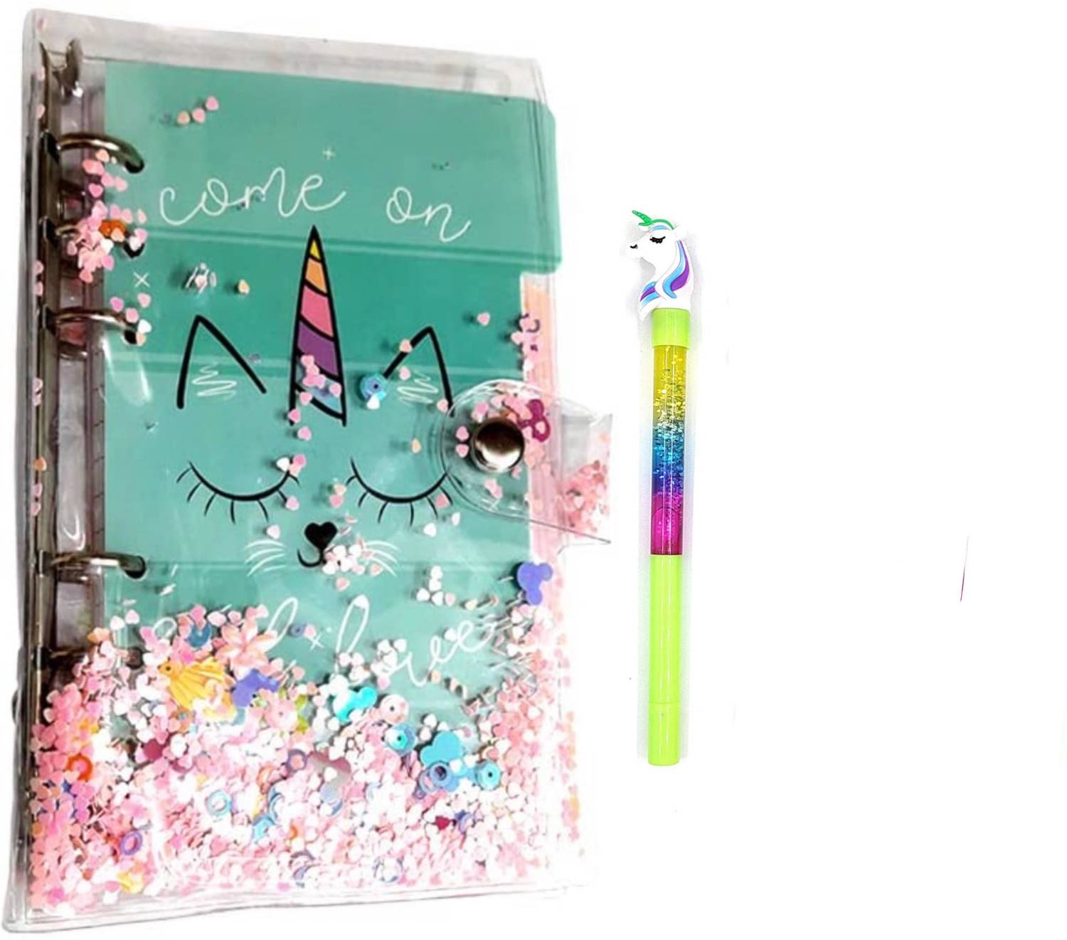 13House Unicorn Glitter Planner Diary Notebook With Unicorn Pen Pen Gift Set