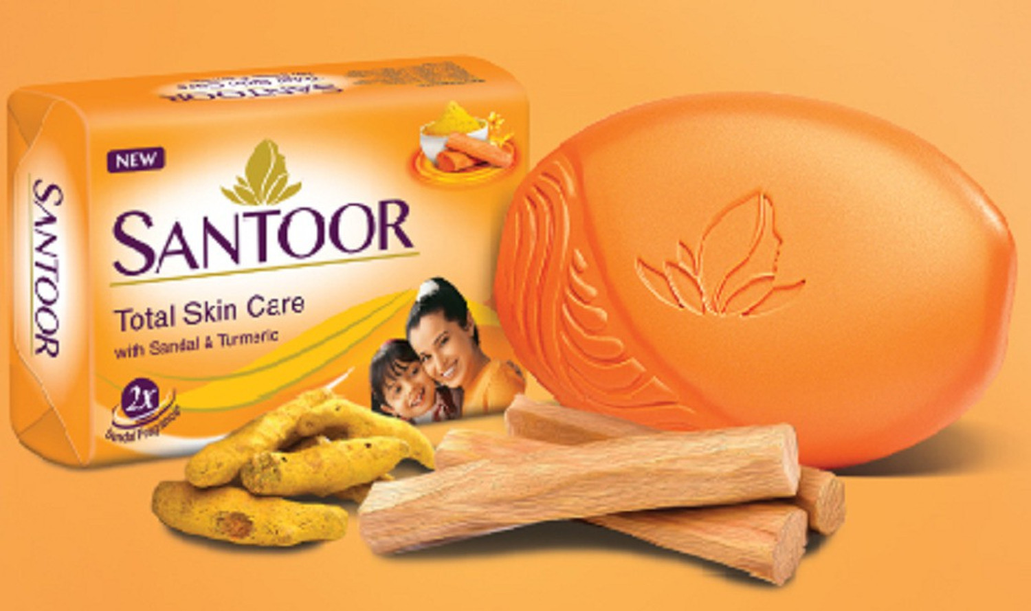 Image of Santoor new soap 100 gm pack of 4 pc