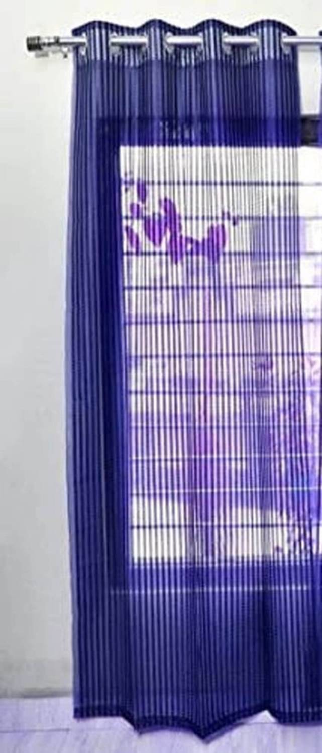 Achintya 214 cm (7 ft) Door Tissue Semi Transparent Curtain Single Curtain