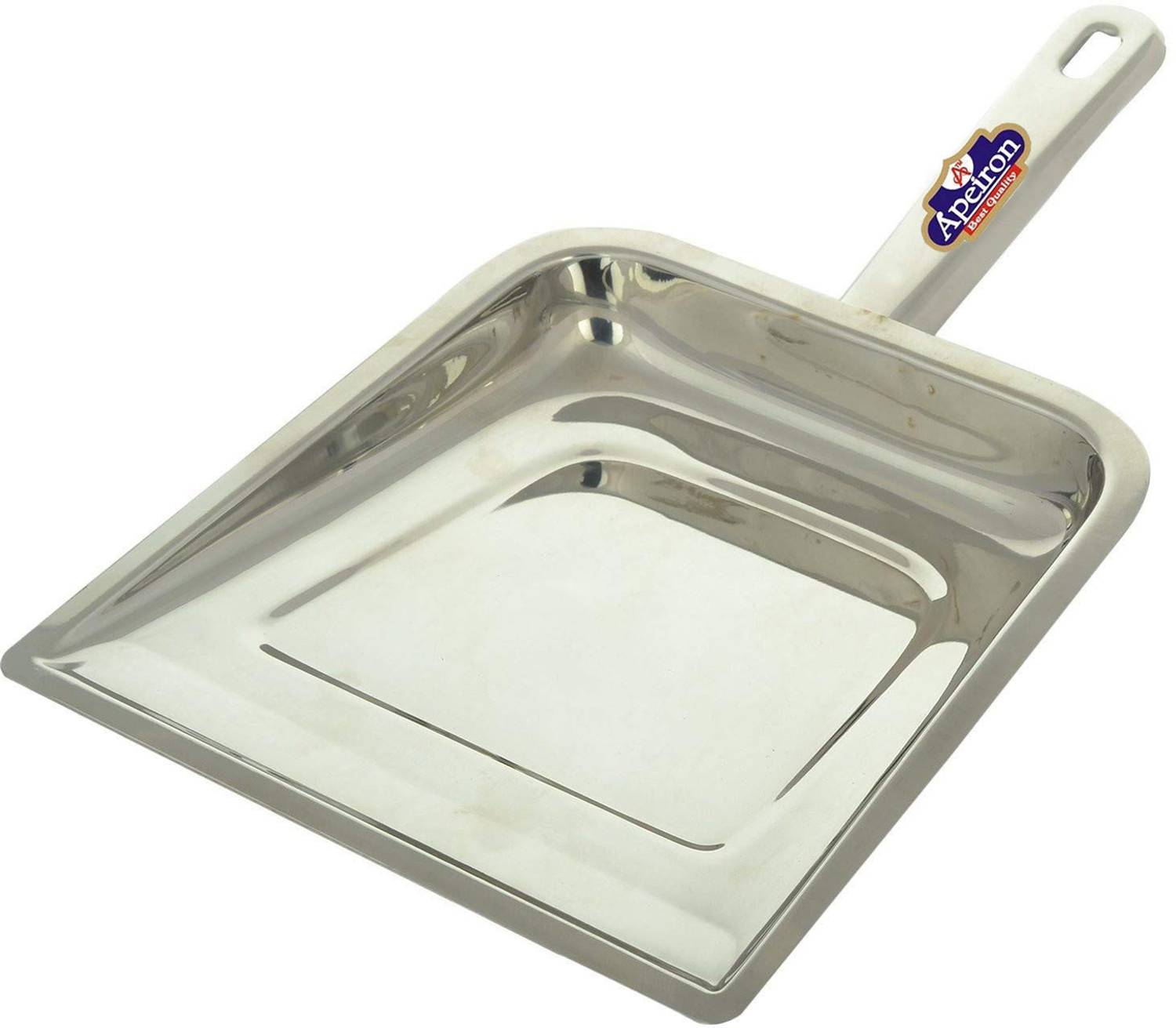 Apeiron STAINLESS STEEL DUSTPAN PACK OF 1 COLOUR SILVER Stainless Steel Dustpan