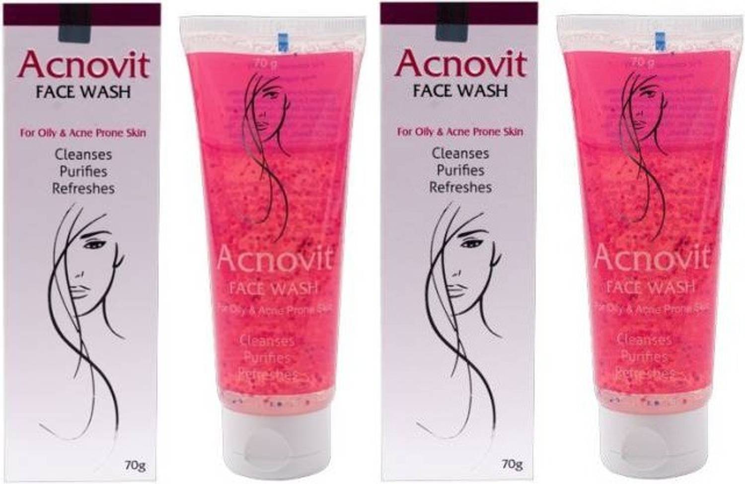 ACNOVIT FACE WASH GLASIER (PACK OF 2*70GM) Face Wash