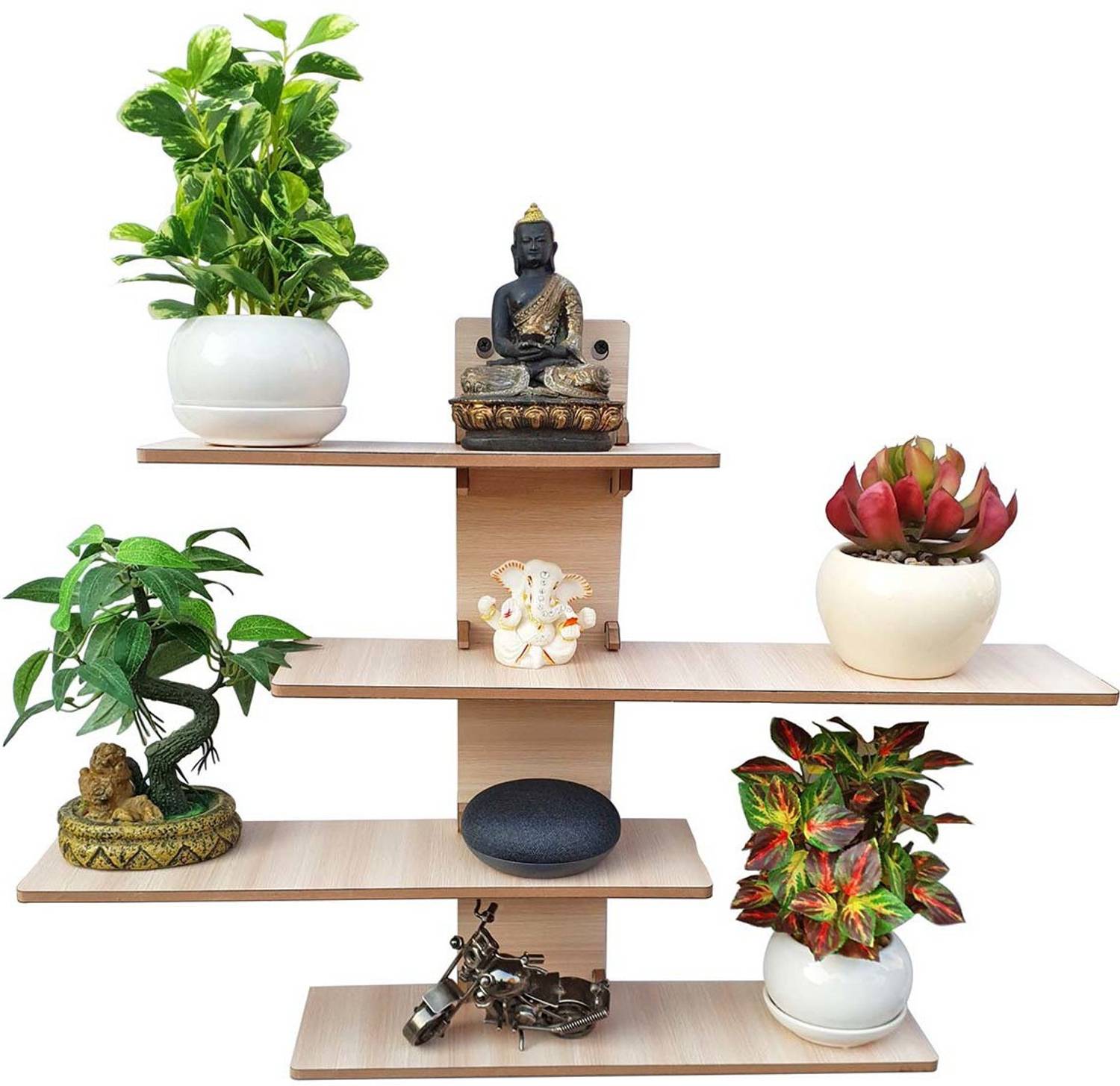 7CR 4 IN 1 LRL Shelf Wooden Wall Shelf