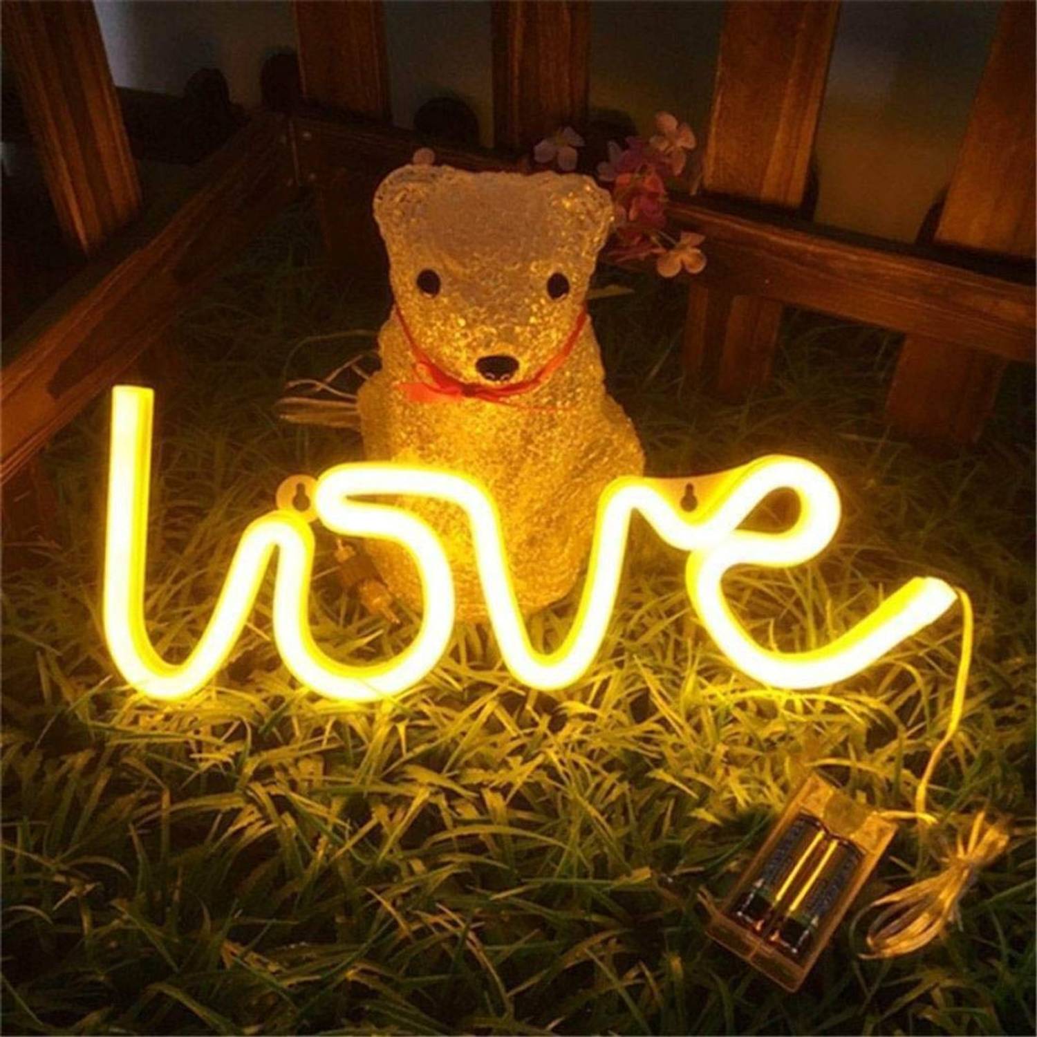 Darshan Online Love Neon LED Light Sign for Room Decoration Acces