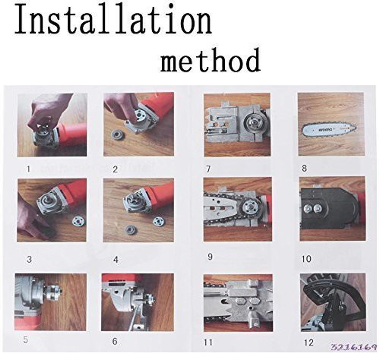 Image of Inditrust Heavy Duty 11.5 inch Electric Chain Saw Converter Bracket Tree Felling Angle Grinder for Woodworking Tool Chain Saw Only Corded & Cordless Chainsaw