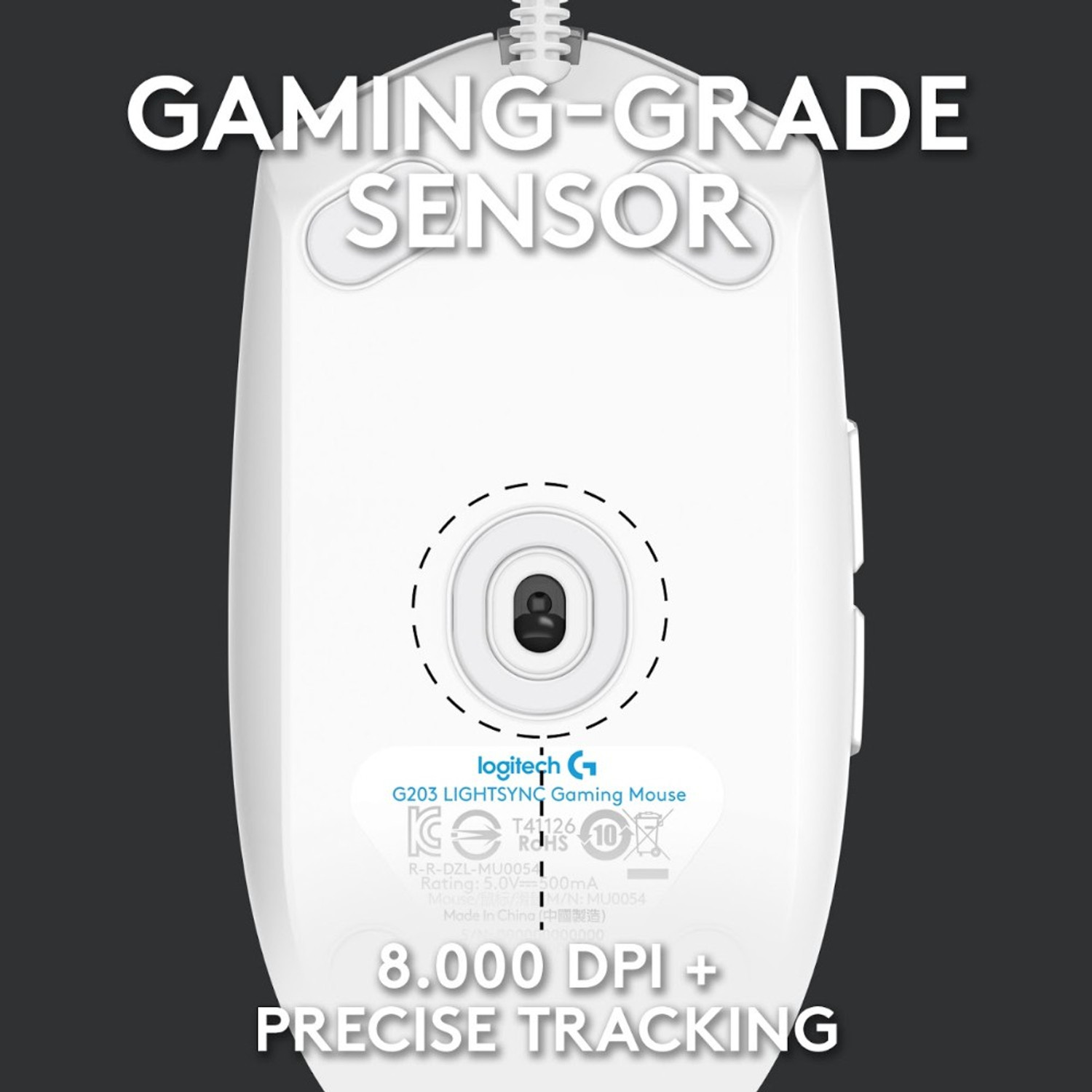 Image of Logitech G102 Light Sync / Adj DPI Upto 8000, 6 Programmable Buttons, RGB Wired Ambidextrous Optical Gaming Mouse