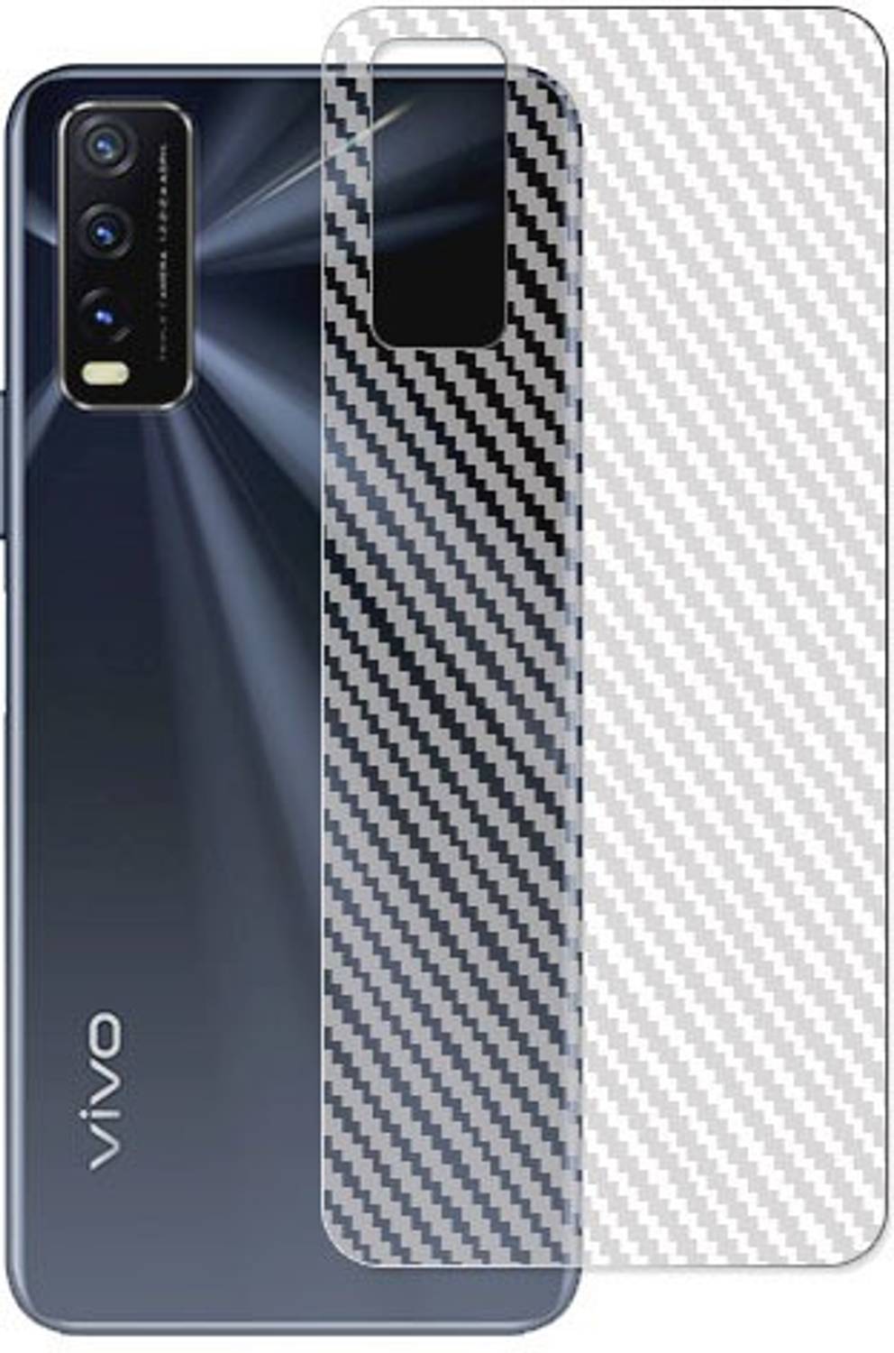 ARBAN Screen Guard for vivo Y20G back carbon fiber skin