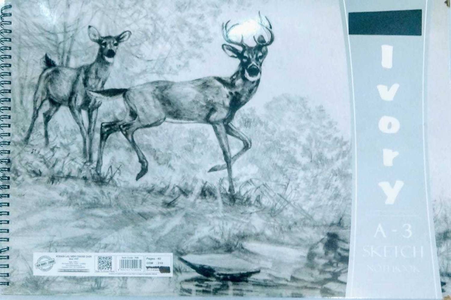 buyeasy A3-40 PAGES IVORY SKETCH BOOK Sketch Pad