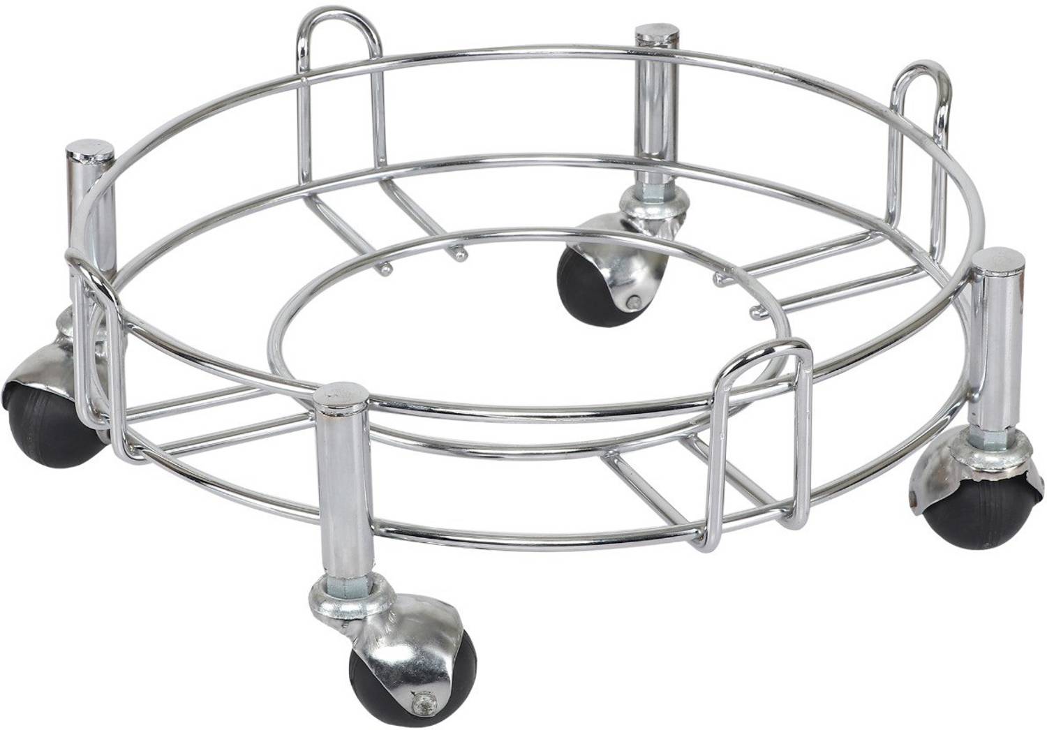 Bristle Premium Stainless Steel LPG Gas Cylinder Trolley with Wheels for Home Gas Cylinder Trolley