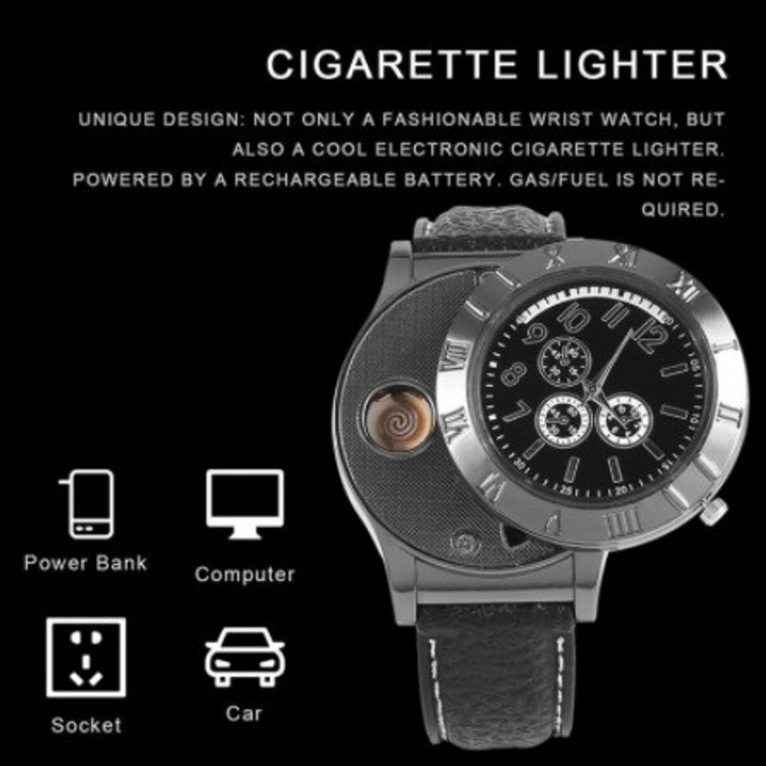 Play Run Men USB Rechargeable Cigar Lighter Watch - Image 4