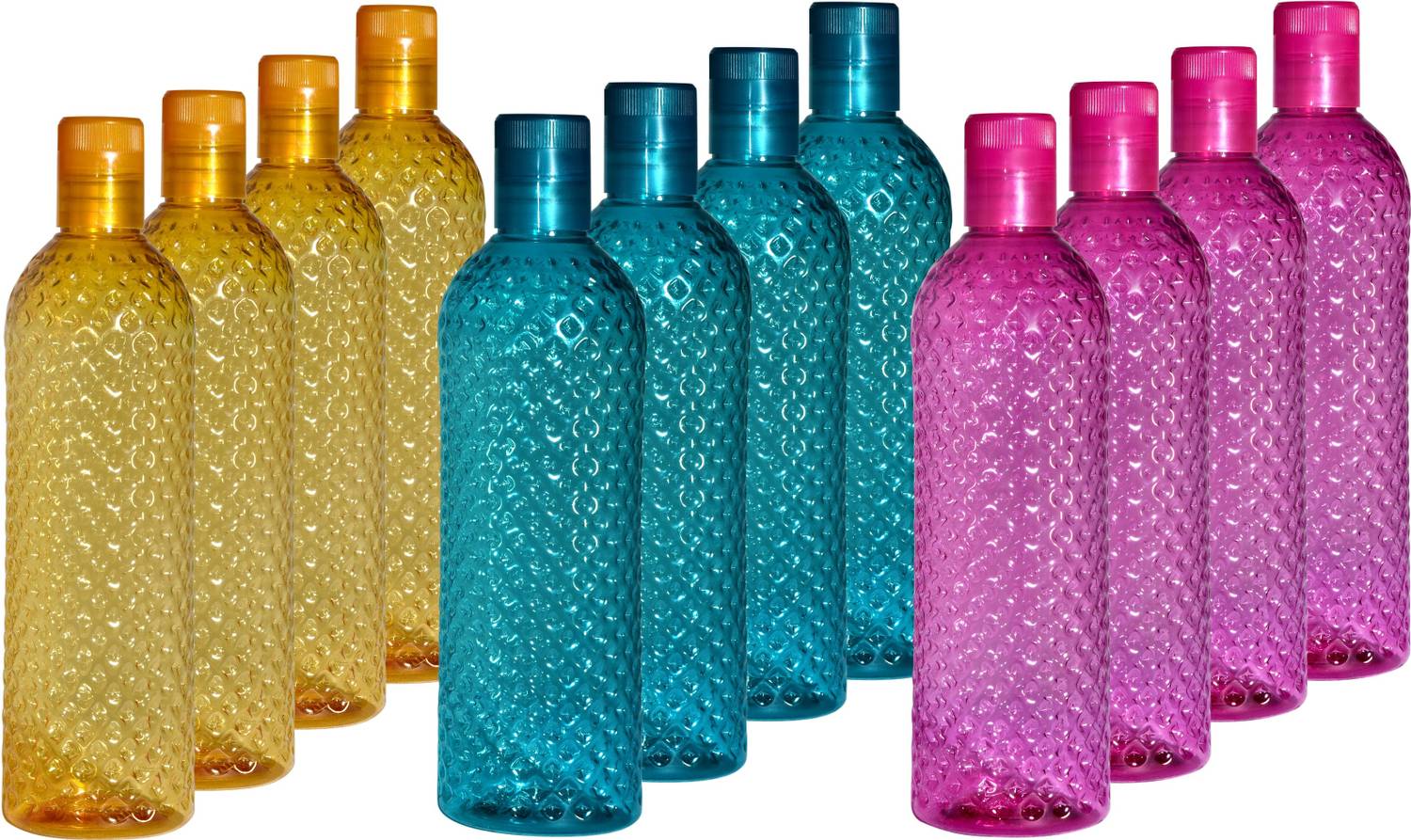 Antic Dimond Design Plastic Fridge,office,Home Water Bottle 1000 ml Bottle 1000 ml Plastic Bottle