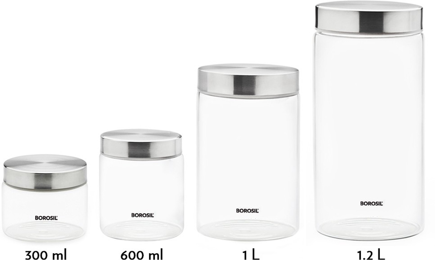 Image of BOROSIL Glass Grocery Container - 3100 ml