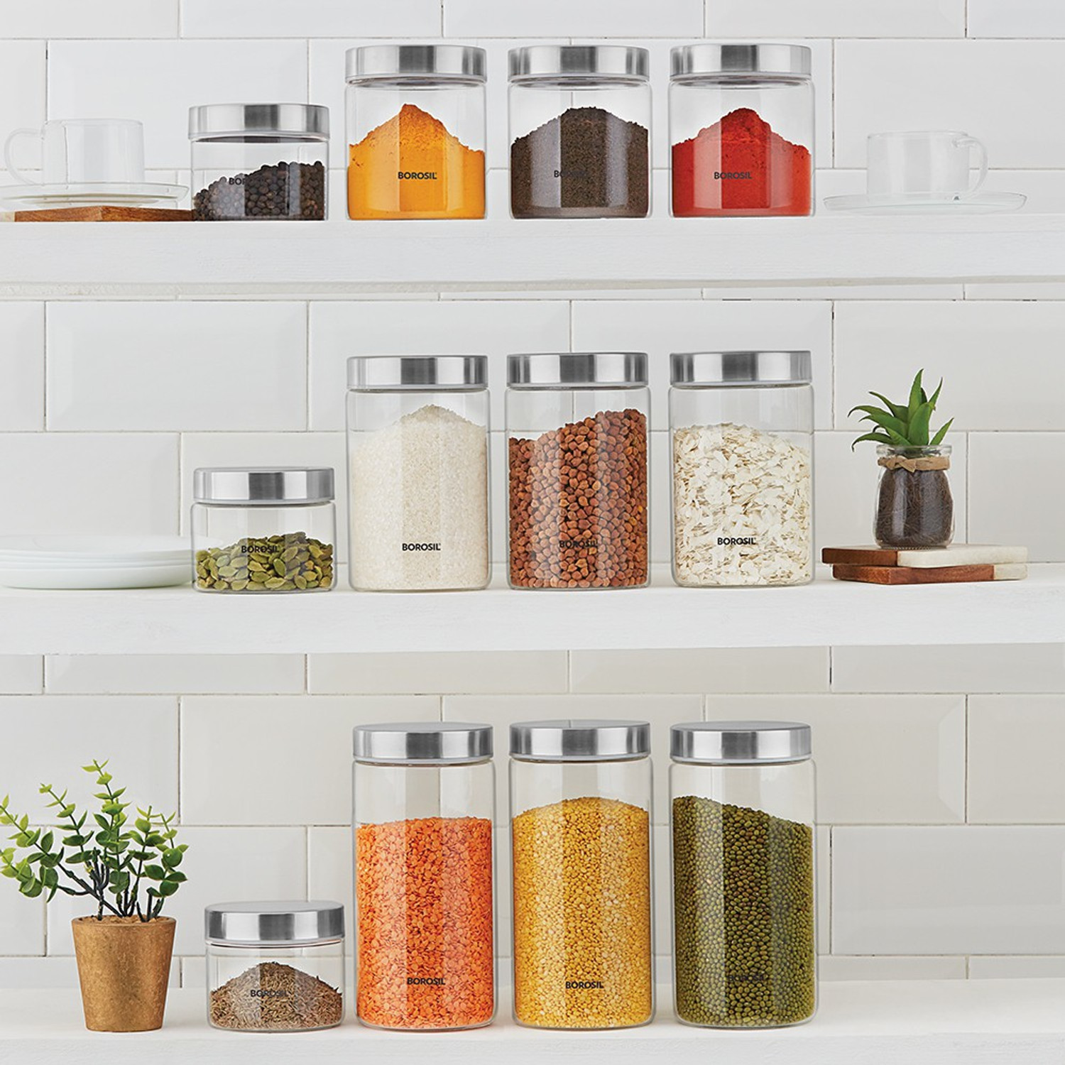 Image of BOROSIL Glass Grocery Container - 3100 ml