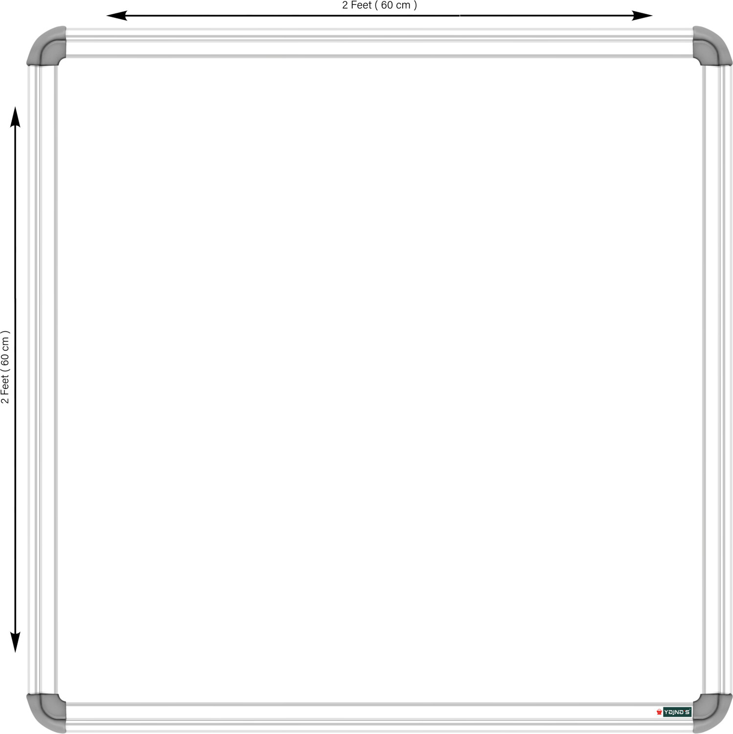 Image of SRIRATNA Non Magnetic Glossy 2 X 2 feet Glossy White Board, One Side White Board Marker and Reverse Side Green Chalk Board Surface Whiteboards