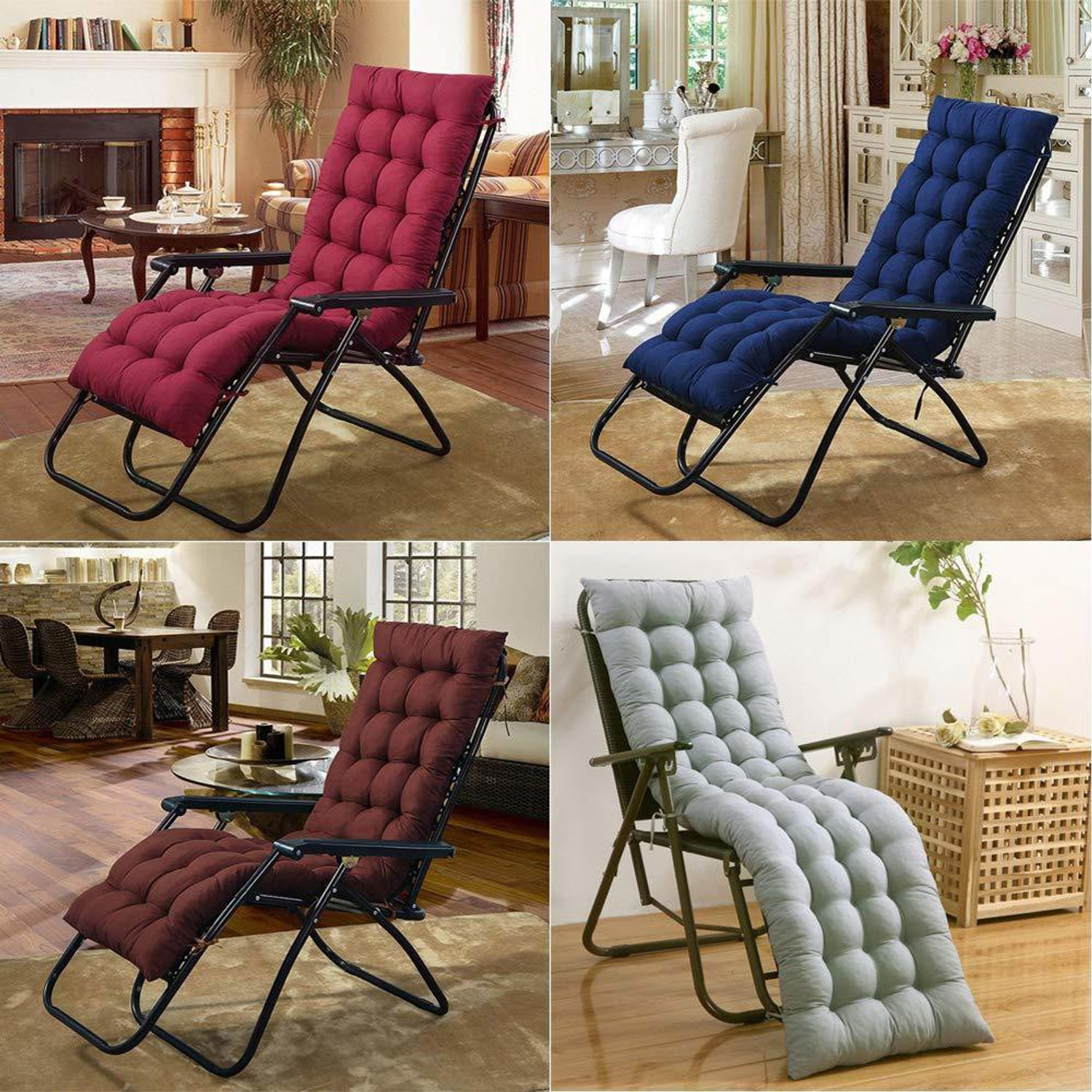Image of Kaashvi Microfibre Chair Pad Pack of 1 Solid