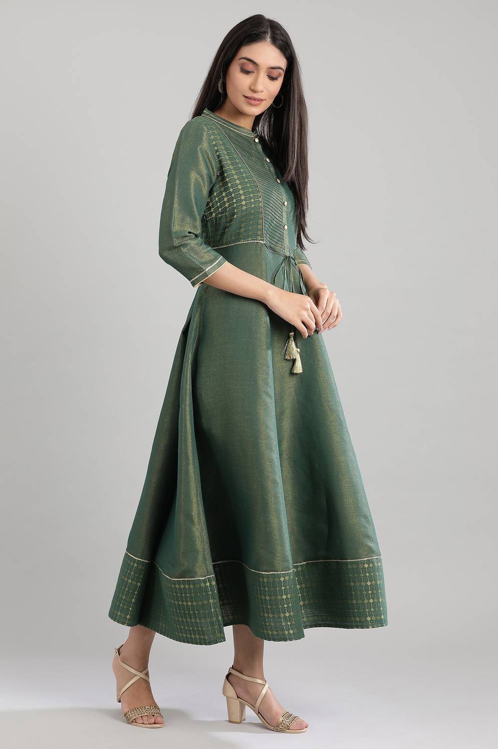 green emerald velvet dress Lime Green Aurelia Long Dress M main image 1