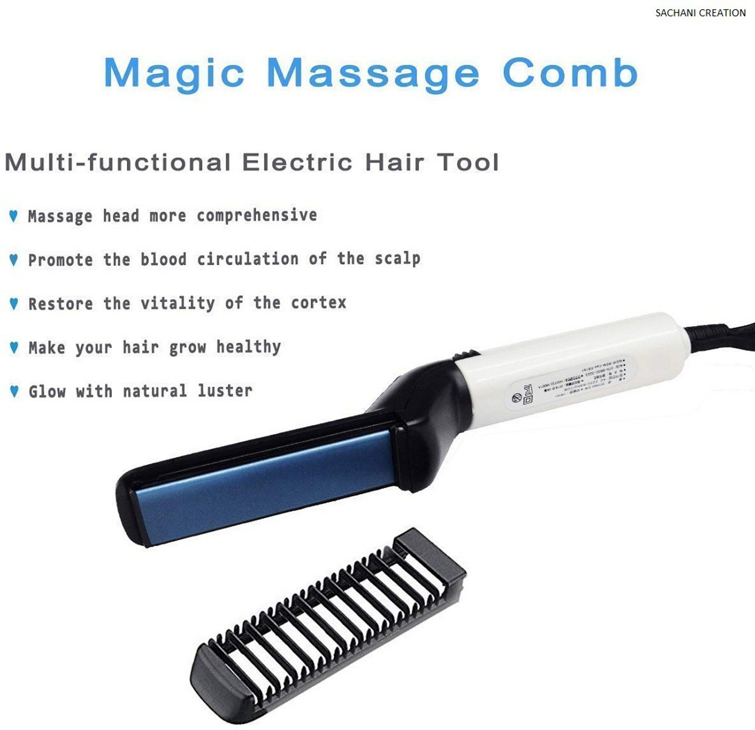 Image of sachani creation FASHION BEARD STRIGHTENER Hair Styler BEARD STRIGHTENER Hair Styler Men Styler Brush Beard Straightener Styler Comb Hair Straightening Beard Straightener Styler Comb Hair Straightening Hair Styler Men Quick Beard Straightener Multifunctional Hair Curler Hair Styler