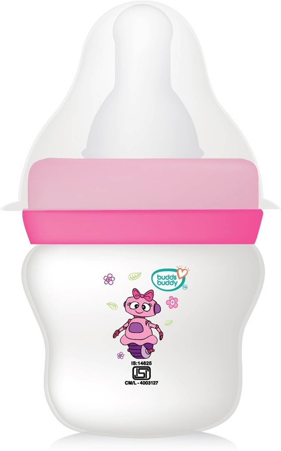 Buddsbuddy Premium BPA Free Regular Neck Baby Feeding Bottle, - 60 ml