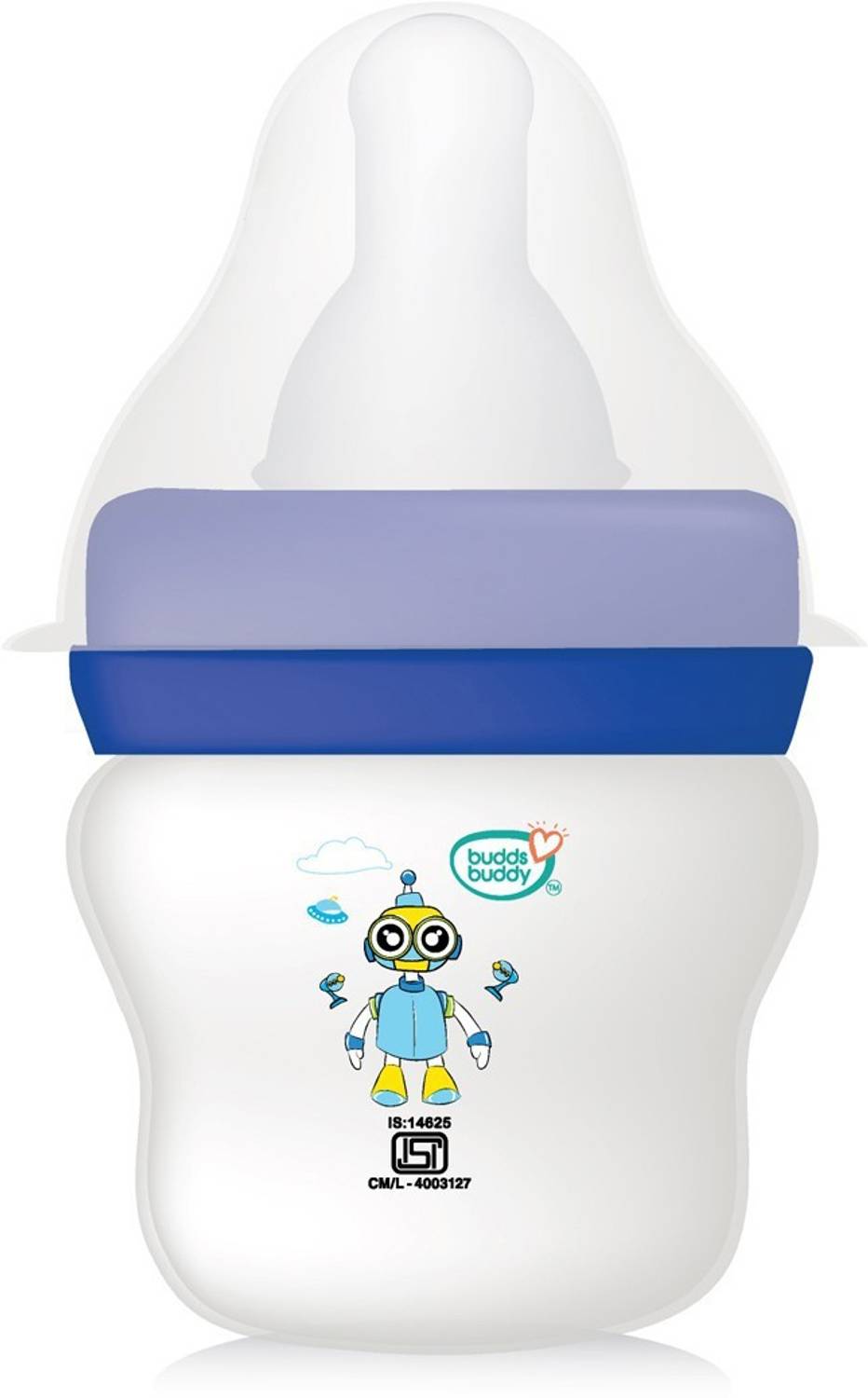 Buddsbuddy Premium BPA Free Regular Neck Baby Feeding Bottle, - 60 ml