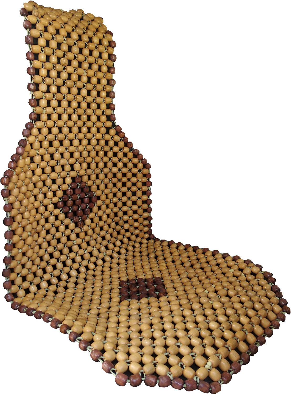 Image of Q1 Beads Wooden Bead Seating Pad For Volkswagen, Mahindra, Hyundai, Maruti Suzuki, Toyota, Ford, Tata, Honda, Jeep Thar, WagonR, Swift Dzire, Corolla Altis, Kwid, KUV100, Fiesta, Baleno, Alto, TUV-300, i10 Active, Figo, Universal For Car