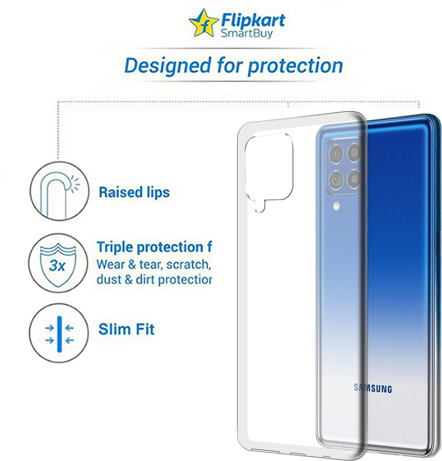 Image of Flipkart SmartBuy Back Cover for Samsung Galaxy F62