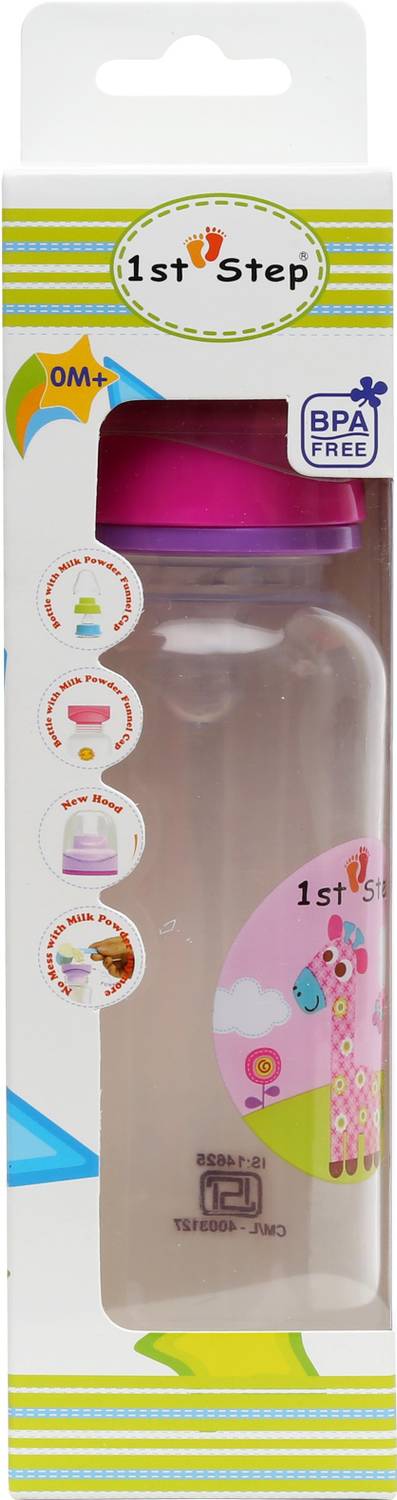 1st Step ANTI-COLIC FEEDING BOTTLE W/ADAPTOR 8 OZ./250ML. - 250 ml
